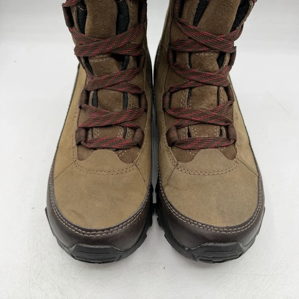 Merrell Polarand Rove Peak Winter Boots Women Sz 8 Brown Leather Waterproof Tall